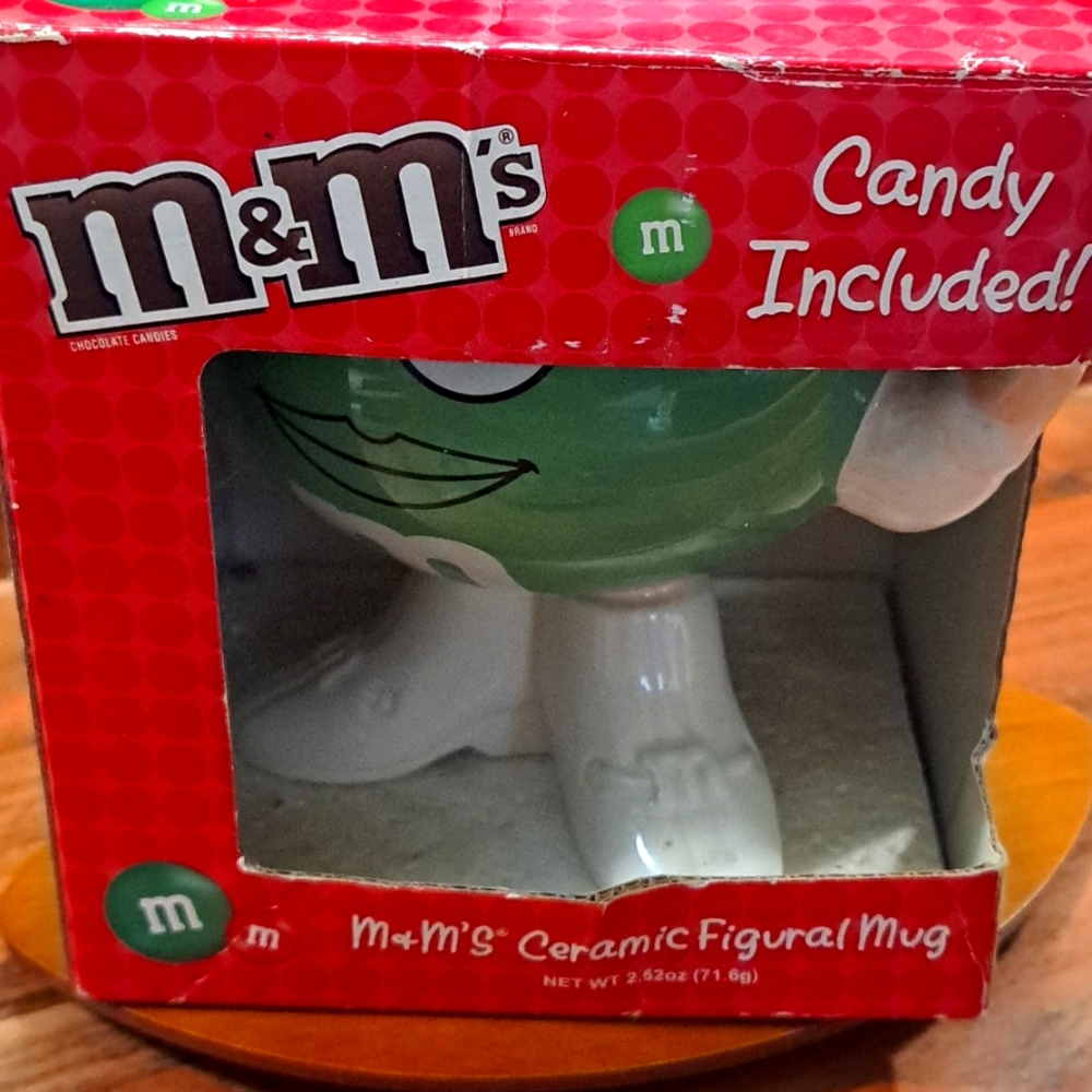Green M&M's 2008 Ceramic Figural Candy Coffee Tea Mug